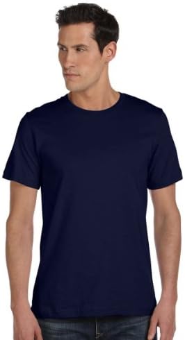Bella + Canvas Unisex fabricado na camiseta de manga curta da camisa dos EUA XL Marinha