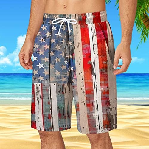 BMISEGM SUMML Mens shorts curtos masculinos do verão Dia do Dia da Independência Plus Size Surquitá