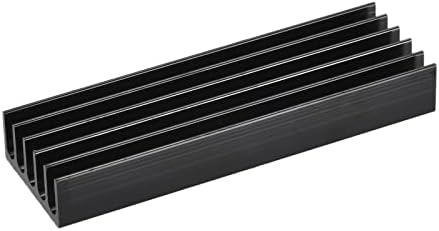 Meccanixity Aluminium dissipador de calor auto -adesivo 70x22x10mm com paralelo para M.2, para 2280 SSD Black