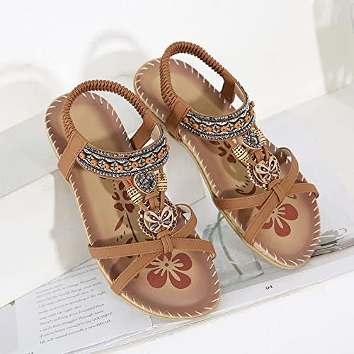 Sandálias confortáveis ​​para mulheres, mulheres sandálias de dedo do dedo fechadas Sandálias casuais Hollow Out Sandals Sapatos