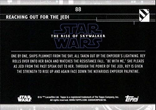 2020 Topps Star Wars The Rise of Skywalker Série 2 Azul 88 Procurando o cartão de negociação Jedi Rey