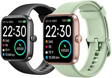 SKG Smart Watch, Fitness Tracker com 5ATM Nada à prova d'água, monitor de saúde para freqüência cardíaca, oxigênio no sangue, sono, tela de toque de 1,7 '