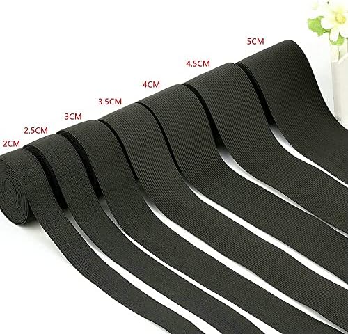 40 metros 1,5-7 cm de nylon branco/preto bandas elásticas altas calças de vestuário acessórios de costura de costura