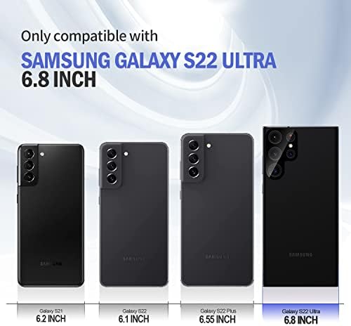 Udbrud [2 + 2 pacote] Compatível para Samsung Galaxy S22 Ultra 6,8 polegadas Protetor de tela Filme TPU flexível