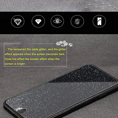 Traje de glitter orstart para iPhone 12 mini 5,4 polegadas de filme de vidro temperado Bling Glitter Diamond Sparkling Screen Protector 2 pacote