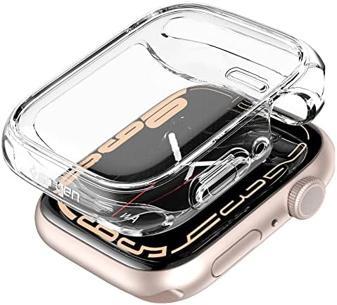 Spigen Ultra Hybrid projetado para a caixa Apple Watch com protetor de tela para a série Apple Watch 7 41mm - Crystal Clear