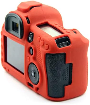 Câmera profissional de silicone CEARI Capa de abordagem de borracha Tampa protetora para Canon EOS 5D Mark III, 5DS, 5DSR Digital SLR Câmera - Vermelho