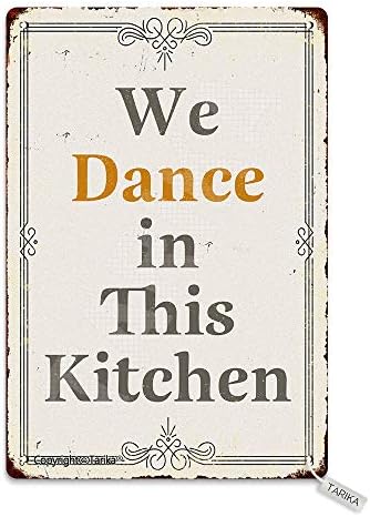 Nós dançamos nesta cozinha 20x30 cm metal retro look decoração signo para casa cozinha banheiro jardim de
