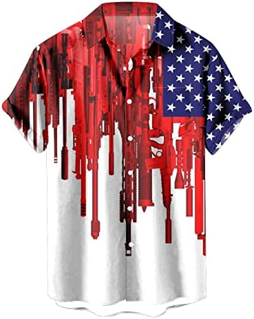 Camisetas T -grandes de verão BMISEGM para homens de bandeira americana masculina camisetas patrióticas para homens 4 de julho Menina de malha curta masculina