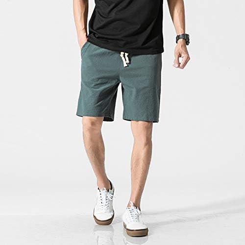 Masculino shorts shorts machos calças masculinas algodão masculino de verão cinco calças soltas praia calça masculina