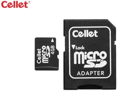 CELLET MICROSD 4GB Memory Card para Motorola Rokr Z6 Duo Phone com adaptador SD.
