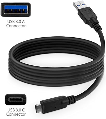 Cabo de onda de caixa compatível com Bang & Olufsen Beoplay Portal - DirectSync - USB 3.0 A para USB 3.1 Tipo C, USB C Cable e Sync Cable for Bang & Olufsen Beoplay Portal - 6ft - Black