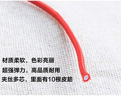 Alinsam 20 cor 2,5 mm de elástico redondo elástico redondo elástico corda de borracha de borracha linha