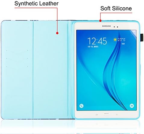 Caixa DTeck para Samsung Galaxy Tab A Caso de 9,7 polegadas para tablet 2015, caixa SM-T550 /SM-P550-Fechamento magnético de couro sintético Carteira protetora Tampa fina com caneta caneta com caneta caneta com caneta