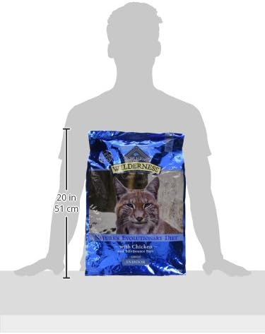 Buffalo Blue Buffalo Wilderness Alta proteína, alimentos naturais para gatos secos para adultos, frango 11 lb