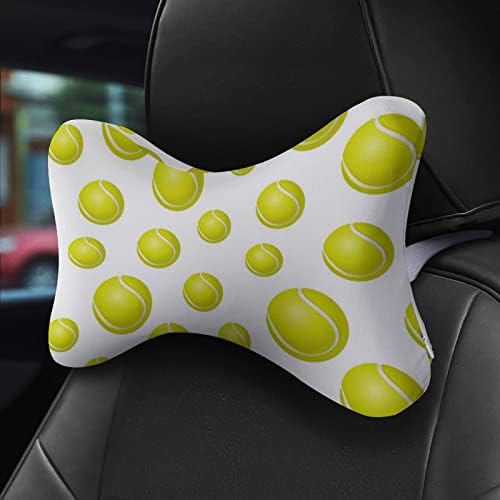 Tennis Ball Car pescoço de travesseiro de 2 suportes de pescoço confortável Pillow Pillow F -Memory Foam para Travel Caring Bate