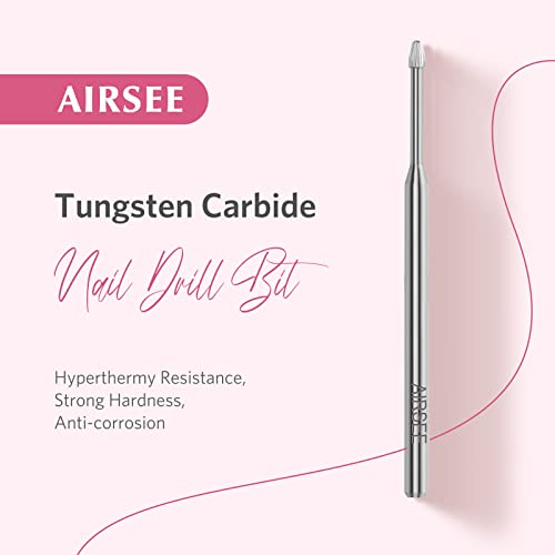 AirSee USB portátil Kit Efile portátil de unhas elétricas para acrílico Bit de cutícula de carboneto rosa