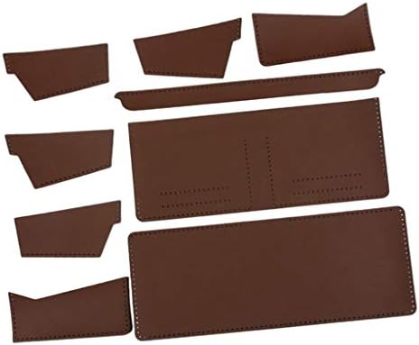Kit de couro de bolsa de couro Chrisj Diy Diy Kit de couro - com ferramentas de ferramentas perfuradas e parte do revestimento pré -acabado - marrom