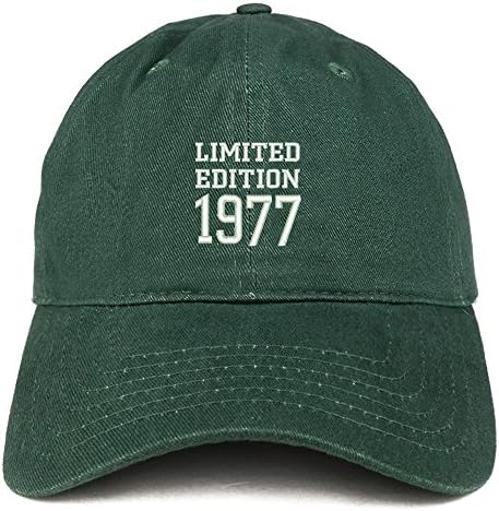 Trendy Apparel Shop Edição Limitada 1977 Presente de aniversário bordado Cap de algodão escovado
