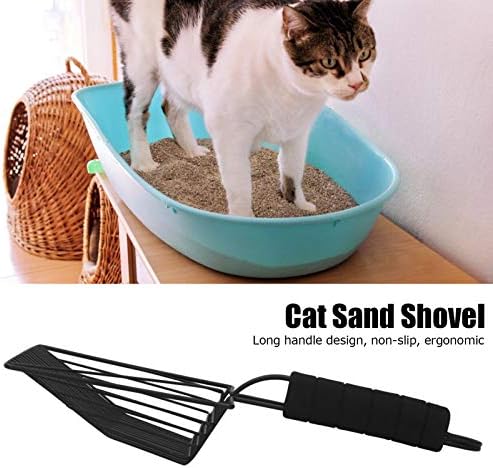 Gayoh gato areia colher reutilizável metal sifter pá de animais de estimação de gatos de gato de gato