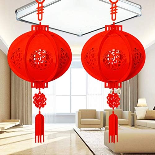 AMOSFUN Decoração chinesa Lanternas chinesas de casamento chinês Festival de Festival de Primavera de Ano Novo Decorações Penduradas Lanterna Chinesa