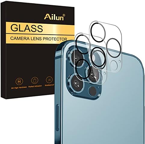Protetor de tela da lente da câmera Ailun para o iPhone 12 Pro Max 2pack Tempered Glass Film, [9H dureza] - HD