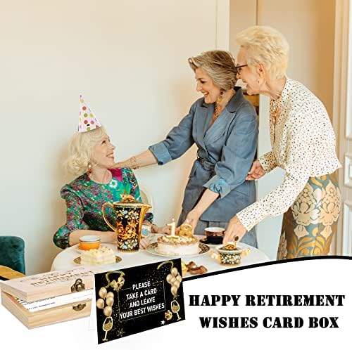 Cartão de aposentadoria WAN2TLK 60PCS, Box de Cartão de Visores de Aposentadoria Feliz, Aposentadoria Bem Desejo