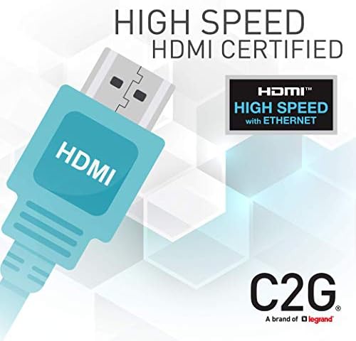 C2G de 25 pés de desempenho de alta velocidade HDMI Cabo com Ethernet - 4K 60Hz