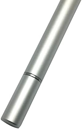 Caneta de caneta de onda de ondas de caixa compatível com ulefona armadura x9 - caneta capacitiva dualtip, caneta de caneta de caneta capacitiva de ponta da ponta de fibra para ulefona armadura x9 - prata metálica
