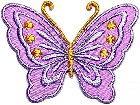 Mini roxo de borboleta remendo animais de borboleta Nature Cartoon Ferro em bordados para roupas Bordges Bordges Roupas Aplique