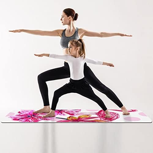 Todo o objetivo de yoga tapete de tapete e tapete de treino para ioga, rosa flamingo hibiscus