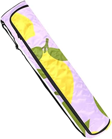 Bolsa de transportadora de tapete de ioga com alça de ombro colorido desenhado com o padrão de limão de limão