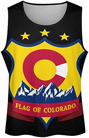 Flag de tanques masculinos de tanque masculino do Colorado camisetas camisetas de fitness camisetas sem mangas