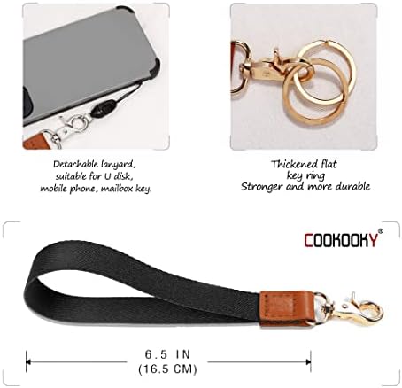 Pulseiro Cookooky Chaves de cadeia -chave Premium Premium Quality Walnyard Keychain para mulheres