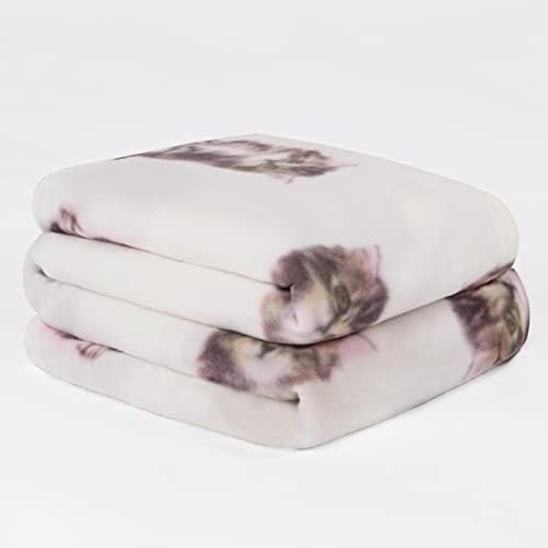 Dreamscene Pug Dog Fleece Blanket Super macio e quente sofá -cama, 50 x 60 polegada - Puppy Dog Print