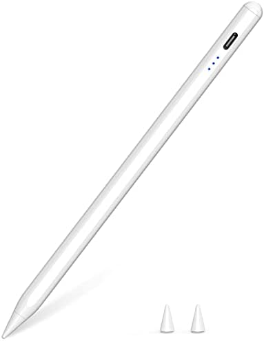 Lápis para iPad 2018-2023, caneta kirosa iPad com carga rápida USB-C, sensibilidade de inclinação e rejeição