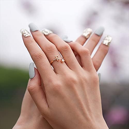 2023 Novos anéis de letra Aberta Proposta Presente Presentes de noivado Party Rings Anéis de Natal Anéis para mulheres