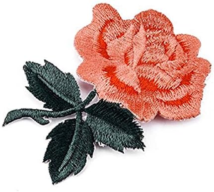 Rose Patch Iron em remendos, apliques de flores, belo apliques de bordado de flor de rosa - 1pcs Bordery Appliques Patch para roupas DIY