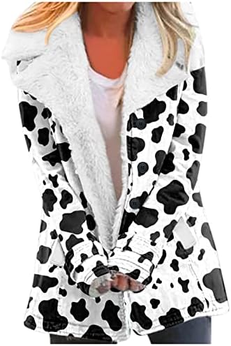 Jaquetas longas de mulheres quentes lapela de lapela única estampada de tamanho grande sobretudo de inverno Tops de roupa térmica