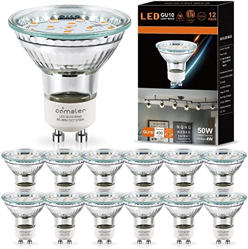 Bulbo de LED de LED com GU10, 2700k Branco macio, lâmpada GU10 equivalente a halogênio de 50W,