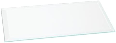 Plymor retângulo de 3 mm de vidro chanfrado, 3 polegadas x 6 polegadas