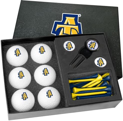 Golfballs.com Classic North Carolina A&T Aggies Meia dúzia de presentes com ferramenta de Divot - bolas em branco