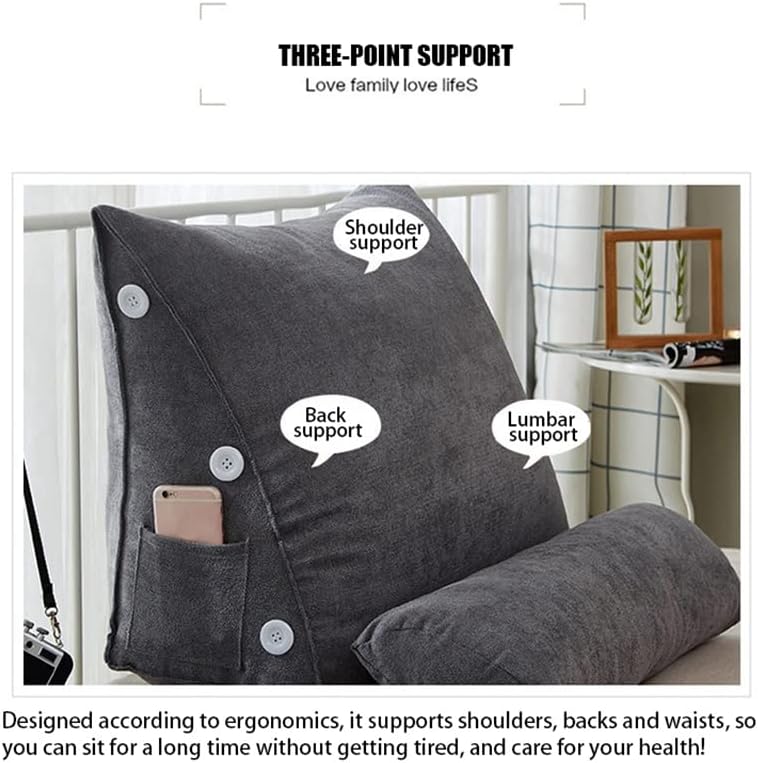 Cadeira de almofada triangular czdyuf cadeira de cabeceira cadeira lombar backrest espreguiçadeira