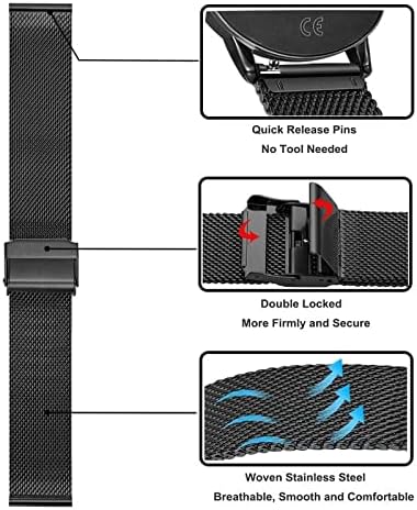 Pulseira de fiturn compatível com bandas de relógio inteligente Toukex para toucheleclex Venus 1.2 Smart Smart Straps para Toukelex Sirius 1.52 Smart Watch Metal Bracelet