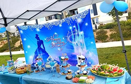 Cenário de princesa para decorações de festas de feliz aniversário fhzon 5x3ft castelo de fantasia carruagem
