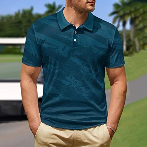 RTRDE Men Shirts Summer Summer Dry Fit Performance Micro Elástico Manga curta Camisas de golfe