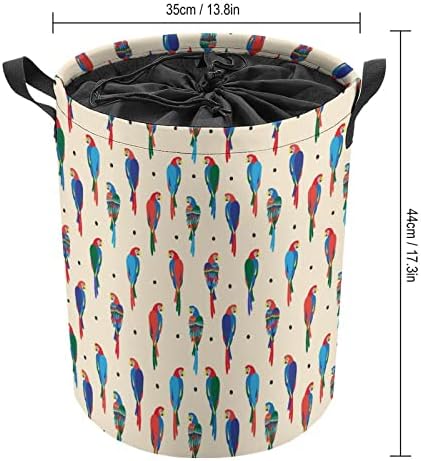 Papaganto colorido de grande lavanderia cesta de lavanderia à prova d'água cesto de lavander