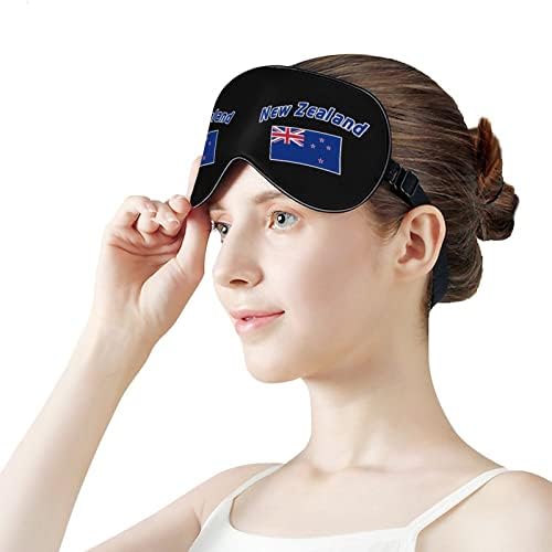 Bandeira da Nova Zelândia máscara de olho impressa no sono capa de olhos vendados com tira ajustável Night