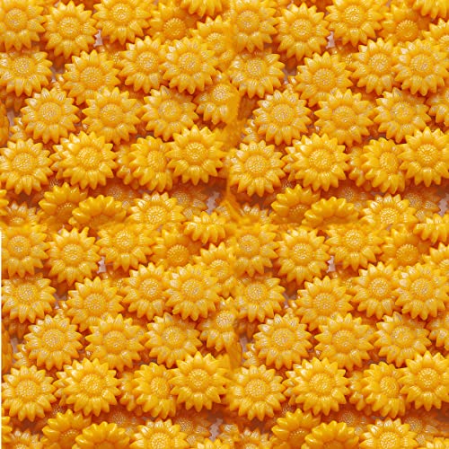 Esferas de cera de cera amarela, onwinpor 360 peças formato de girassol vedação de cera Selas de cera Veda