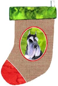 Tesouros de Caroline SS2047-CS Schnauzer Christmas Stocking, 11 x 18, multicolor